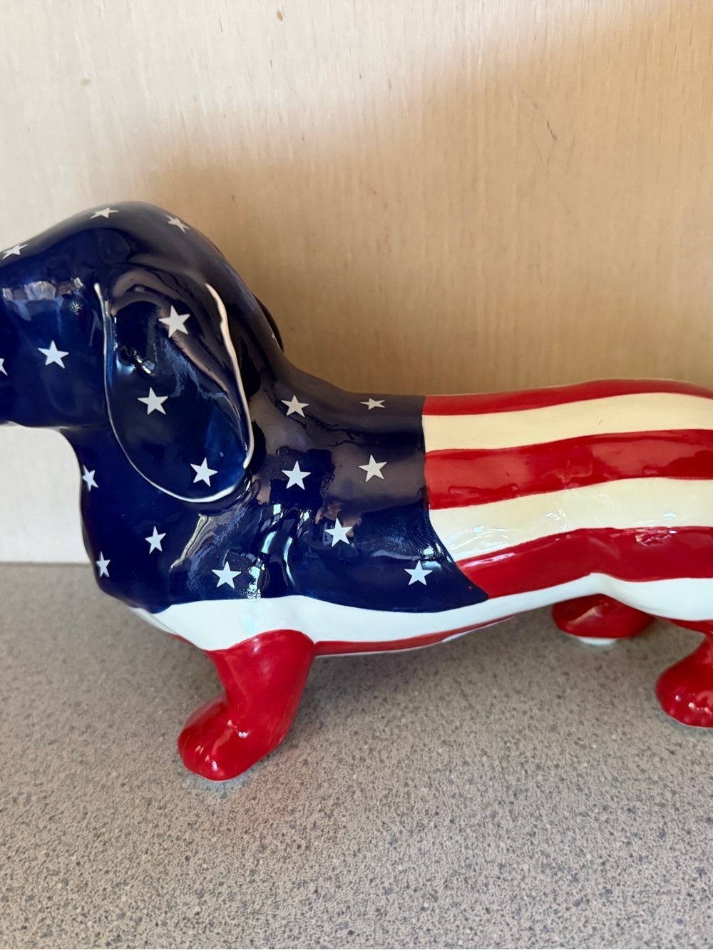 New Blue Sky Clayworks Heather Goldminc Patriotic USA Dachshund Ween Dog USA